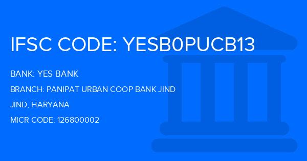 Yes Bank (YBL) Panipat Urban Coop Bank Jind Branch IFSC Code