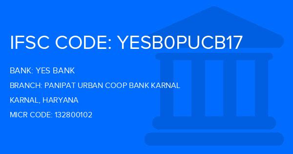 Yes Bank (YBL) Panipat Urban Coop Bank Karnal Branch IFSC Code
