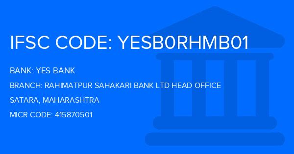 Yes Bank (YBL) Rahimatpur Sahakari Bank Ltd Head Office Branch IFSC Code