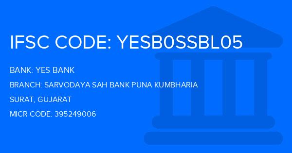 Yes Bank (YBL) Sarvodaya Sah Bank Puna Kumbharia Branch IFSC Code