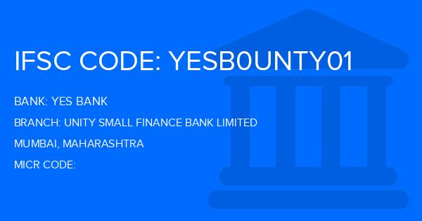 Yes Bank (YBL) Unity Small Finance Bank Limited Branch IFSC Code