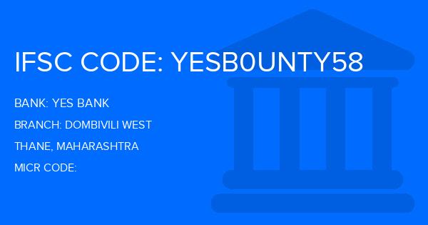Yes Bank (YBL) Dombivili West Branch IFSC Code