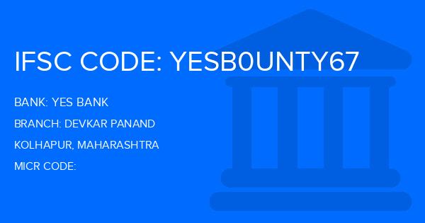 Yes Bank (YBL) Devkar Panand Branch IFSC Code