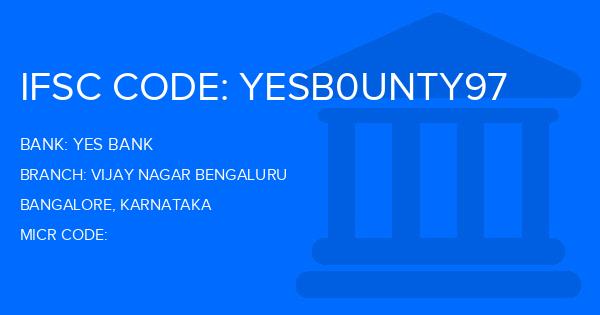 Yes Bank (YBL) Vijay Nagar Bengaluru Branch IFSC Code
