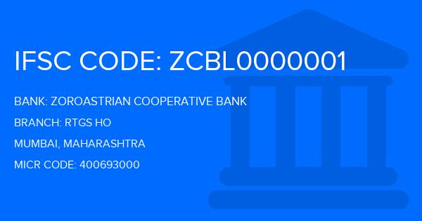 Zoroastrian Cooperative Bank Rtgs Ho Branch IFSC Code