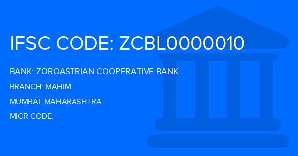 Zoroastrian Cooperative Bank Mahim Branch IFSC Code
