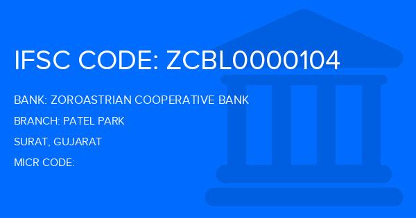Zoroastrian Cooperative Bank Patel Park Branch IFSC Code