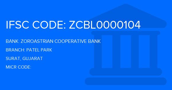 Zoroastrian Cooperative Bank Patel Park Branch IFSC Code