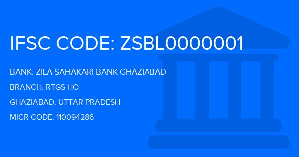 Zila Sahakari Bank Ghaziabad Rtgs Ho Branch IFSC Code