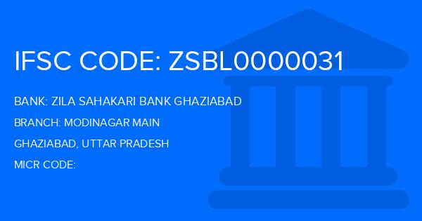 Zila Sahakari Bank Ghaziabad Modinagar Main Branch IFSC Code