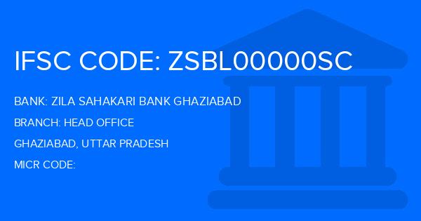 Zila Sahakari Bank Ghaziabad Head Office Branch IFSC Code