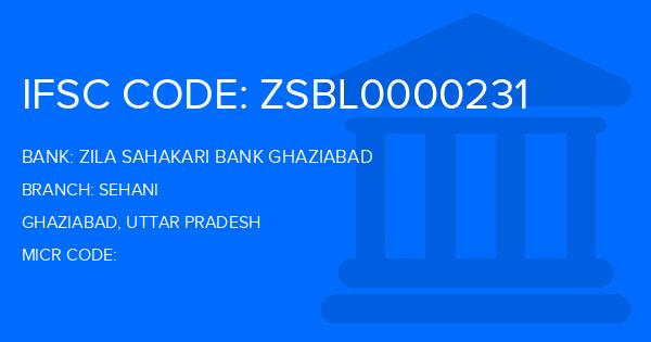 Zila Sahakari Bank Ghaziabad Sehani Branch IFSC Code