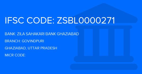 Zila Sahakari Bank Ghaziabad Govindpuri Branch IFSC Code